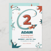 第2誕生祝い招待状 招待状 (正面/裏面)