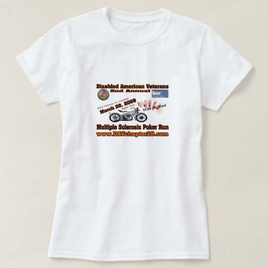 第2走られる年次DAV MSのトランプのポーカー(2009年) Tシャツ (デザイン正面)