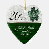 第20エメラルドグリーンの宝石 セラミックオーナメント (右)