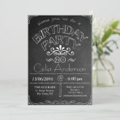 第20チャルクボード誕生祝い招待状 招待状 (スタンド正面)