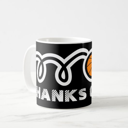 第20バスケットボールのコーヒー・マグ| Personalizable コーヒーマグカップ (正面左)