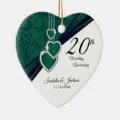 第20写真とのエメラルドの写真の結婚記念日 セラミックオーナメント (右)