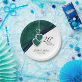 第20回エメラルド結婚ズ記念デザイン ペーパープレート (パーティー)