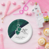 第20回エメラルド結婚ズ記念デザイン ペーパープレート (パーティー)