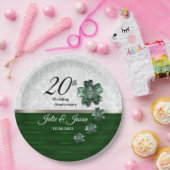 第20回エメラルド・ジュエル結婚ズ記念デザイン ペーパープレート (パーティー)