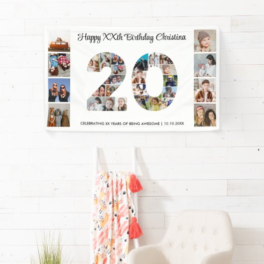 第20回バースデーパーティー第20回フォトコラージュ 横断幕