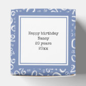 第20回写真集 – 青/白の数字パターン フェイバーボックス (上部)