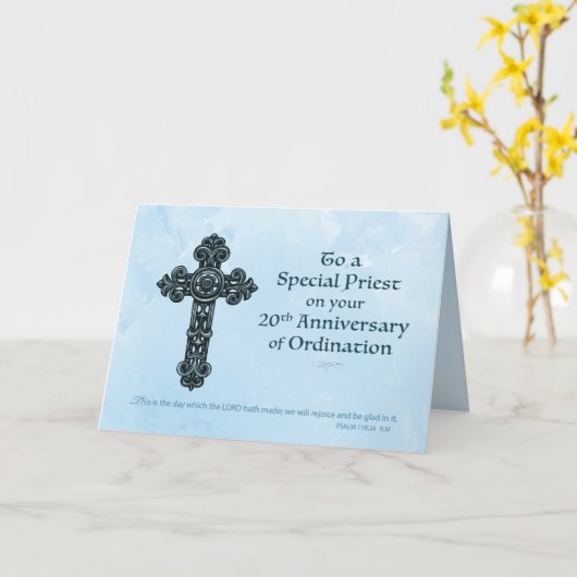 第20回叙勲記念司祭クロス華美さん カード (黄色い花)