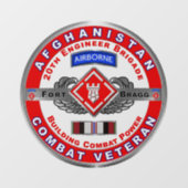 第20回技術者旅団アフガニスタン退役軍人 ウィンドウサイン (シート)