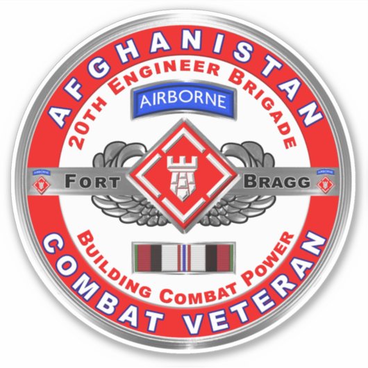 第20回技術者旅団アフガニスタン退役軍人 シール (正面)