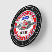 第20回技術者旅団アフガニスタン退役軍人 ラウンド壁時計 (傾斜)