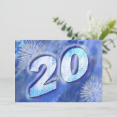 第20回誕生日パーティーの招待状 招待状 (スタンド正面)