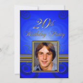 第20回誕生日パーティーへの招待 招待状 (正面)