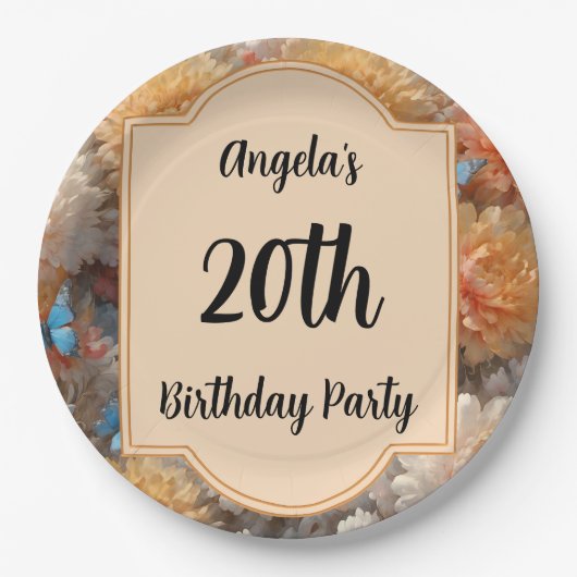 第20回誕生日パーティー ペーパープレート (正面)