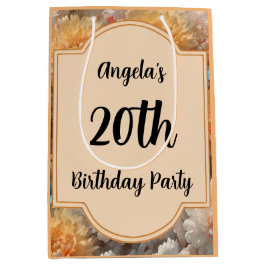 第20回誕生日パーティー ミディアムペーパーバッグ