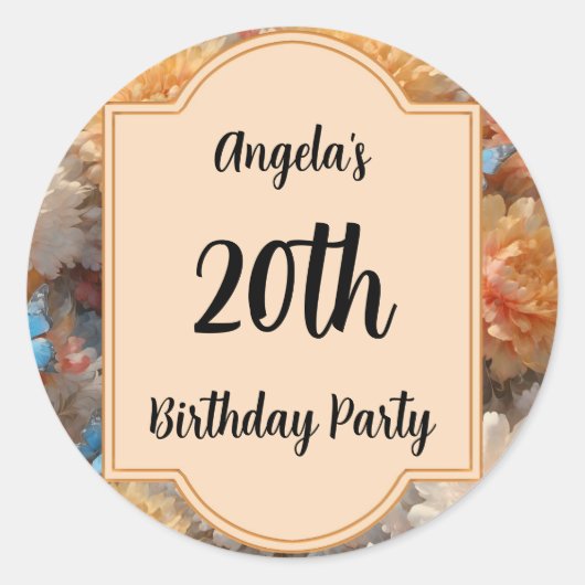 第20回誕生日パーティー ラウンドシール (正面)