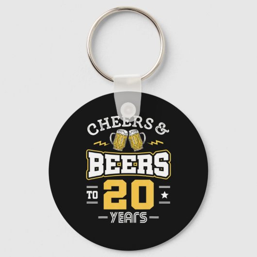 第20回誕生日応援とビール誕生日 キーホルダー (正面)