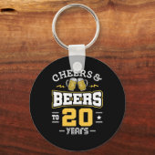 第20回誕生日応援とビール誕生日 キーホルダー (正面)
