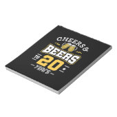 第20回誕生日応援とビール誕生日 ノートパッド (回転)