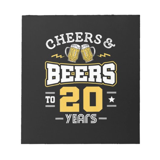 第20回誕生日応援とビール誕生日 ノートパッド (正面)