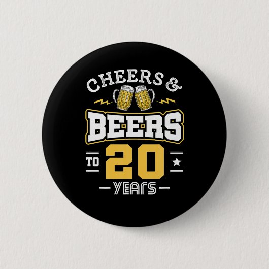 第20回誕生日応援とビール誕生日 缶バッジ (正面)