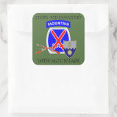 第20回BN22歩兵第10回山のシール スクエアシール (バッグ)