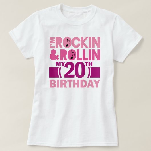 第20女性のための誕生日プレゼントのアイディア Tシャツ (デザイン正面)