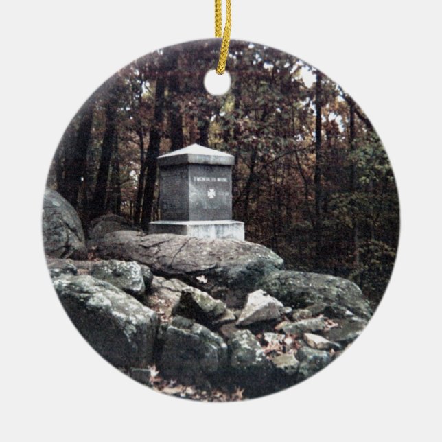第20少し円形上Gettysburgのメインの記念物 セラミックオーナメント (正面)