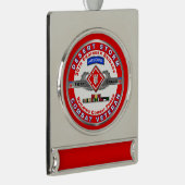 第20旅団砂漠の嵐退役軍人 シルバープレートバナーオーナメント (右)