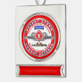 第20旅団砂漠の嵐退役軍人 シルバープレートバナーオーナメント (左)