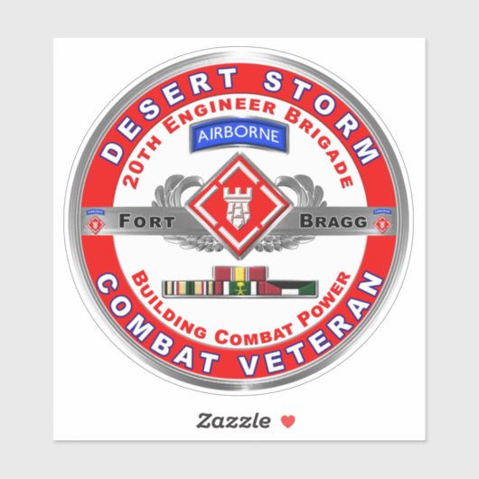 第20旅団砂漠の嵐退役軍人 シール (シート)