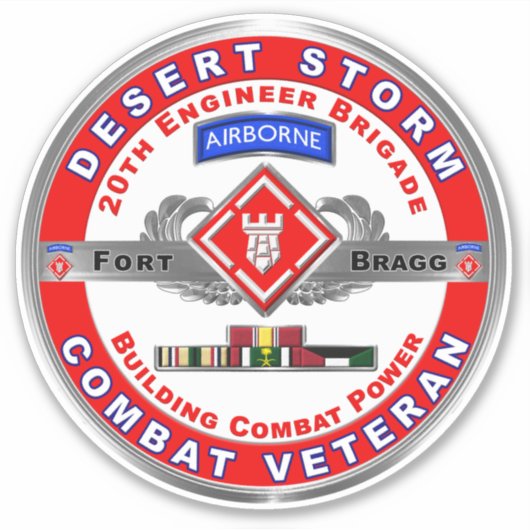 第20旅団砂漠の嵐退役軍人 シール (正面)