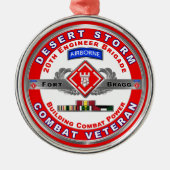 第20旅団砂漠の嵐退役軍人 メタルオーナメント (正面)