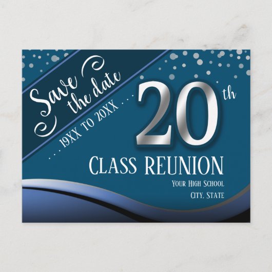 第20期クラス懇親会エレガントブルー発表 案内ポストカード (正面)
