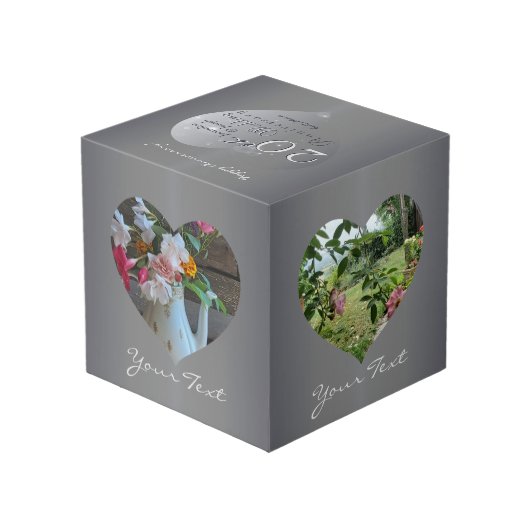 第20期プラチナハートフレーム4枚の写真 フォトキューブ (裏面アングル)