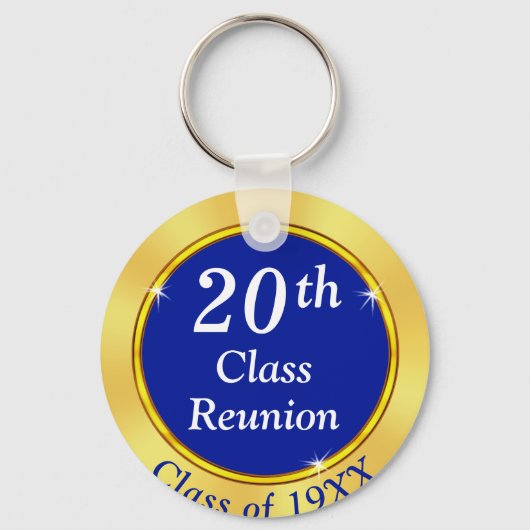 第20期懇親会ギフト青、王室の金ゴールド、白 キーホルダー (裏面)