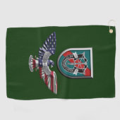 第20期特殊部隊グループ退役軍人イーグル ゴルフタオル (横)