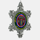 第20期特殊部隊グループ スノーフレークピューターオーナメント (左)