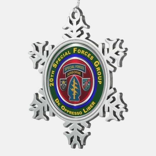 第20期特殊部隊グループ スノーフレークピューターオーナメント (右)