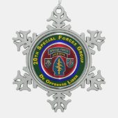 第20期特殊部隊グループ スノーフレークピューターオーナメント (正面)