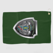 第20期特殊部隊グループ（空挺部隊）シールド ゴルフタオル (横)