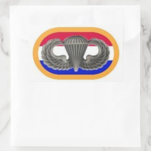 第20特殊部隊GRPのステッカーの翼を跳んで下さい 長方形シール (バッグ)