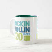 第20記念日の結婚祝い ツートーンマグカップ (正面左)
