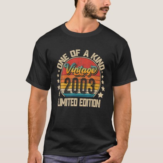 第20誕生日レトロヴィンテージ2003 20年 Tシャツ (正面)