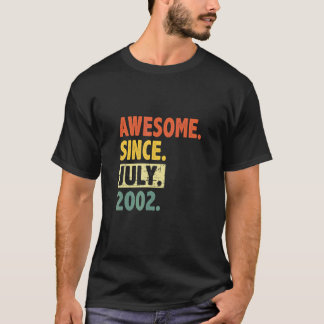 第20誕生日レトロ7月素晴らし20歳 Tシャツ