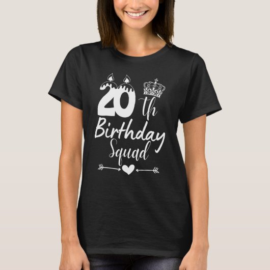 第20誕生日分隊パーティー女性男性20年 Tシャツ (正面)