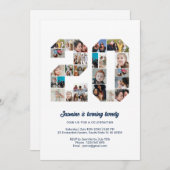 第20誕生日第20カスタム号写真コラージュ 招待状 (正面/裏面)