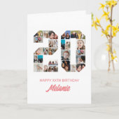 第20誕生日第20号写真集パーソナライズされた カード (黄色い花)