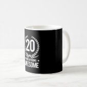 第20誕生日(素晴らしい20あ年間の) コーヒーマグカップ (正面右)