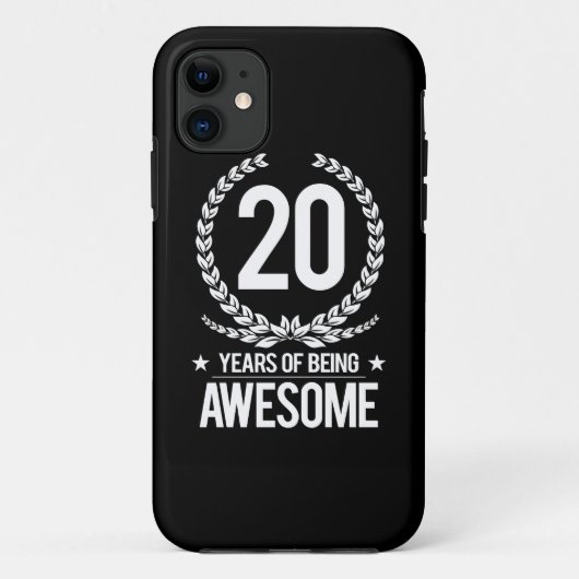 第20誕生日(素晴らしい20あ年間の) Case-Mate iPhoneケース (裏面)